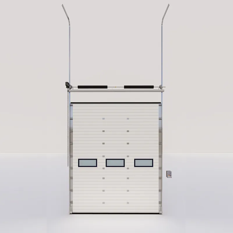 High lifting overhead sectional door