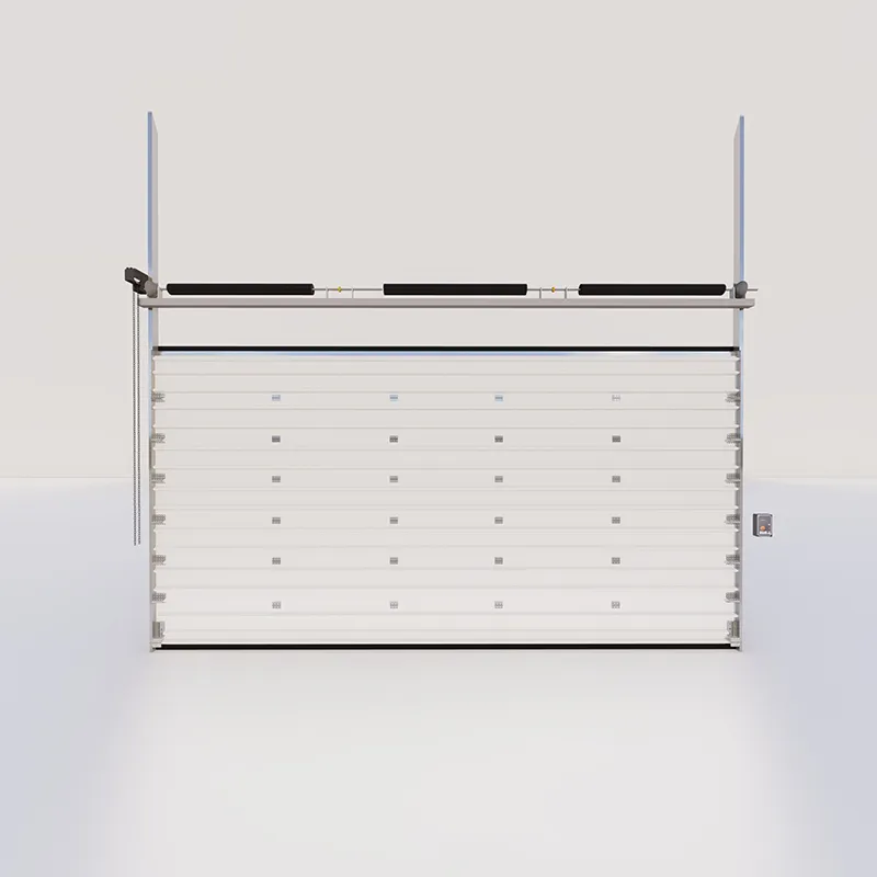 Indurtial sectional door with back rib