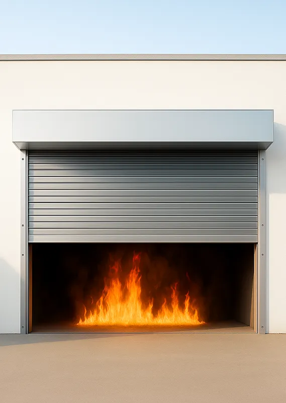 Steel fireproof roll up door